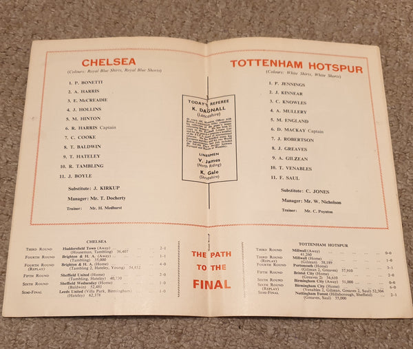 1967 FA Cup Final Chelsea v Spurs