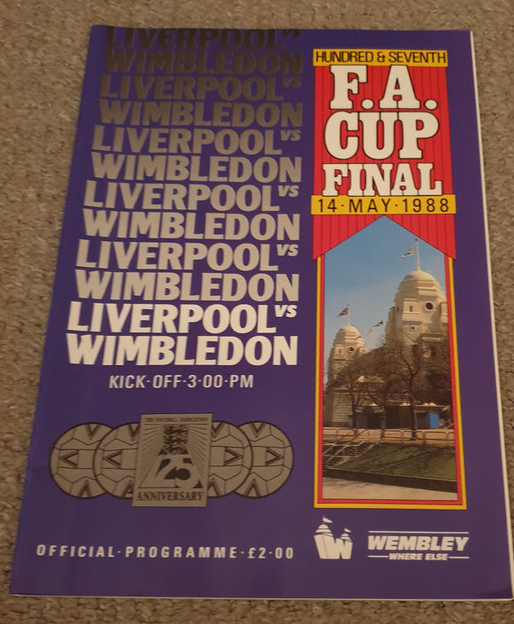 Liverpool v Wimbledon 1988 FA Cup Final
