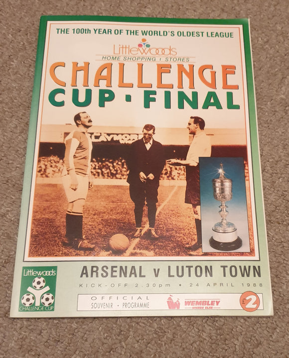 Arsenal v Luton Town 1988 League Cup Final