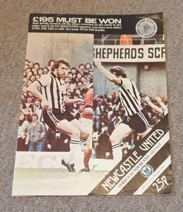 Newcastle United v Sunderland FLC 2nd round 1979/80
