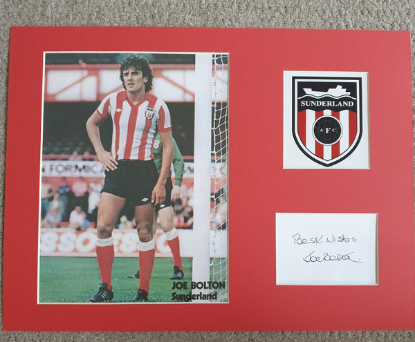 Sunderland Joe Bolton Signed Display 16x12