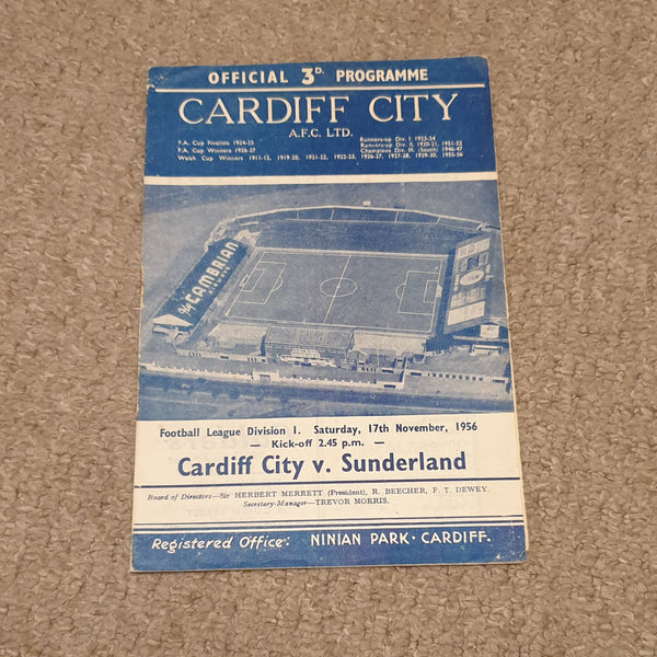 Cardiff City v Sunderland 1956/7