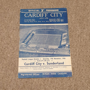 Cardiff City v Sunderland 1956/7