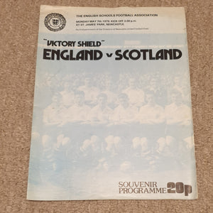 England v Scotland 1979 Schoolboy International @Newcastle
