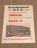 Sunderland v Hanover 96 1970/1 Friendly