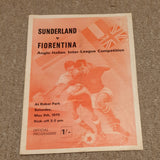 Sunderland v Fiorentina Anglo-Italian cup 1969/70