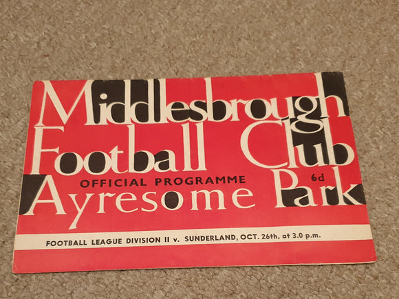 Middlesbrough v Sunderland 1963/4