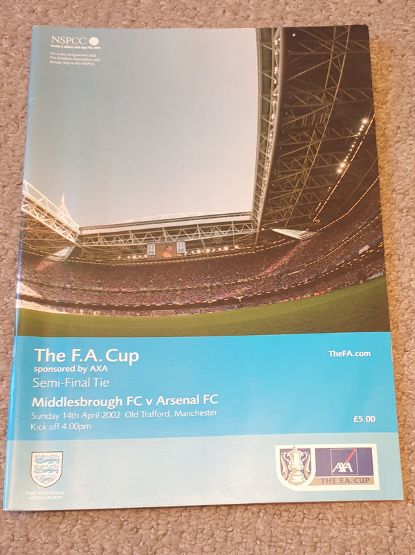 2002 FA Cup Semi Final Arsenal v Middlesbrough