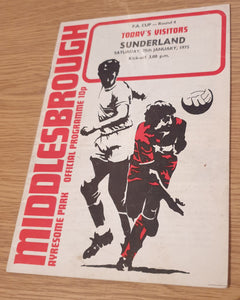 Middlesbrough v Sunderland 1974/5 FA Cup