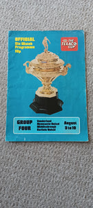 1974/5 Texaco Cup Brochure Sunderland Newcastle Carlisle Middlesbrough