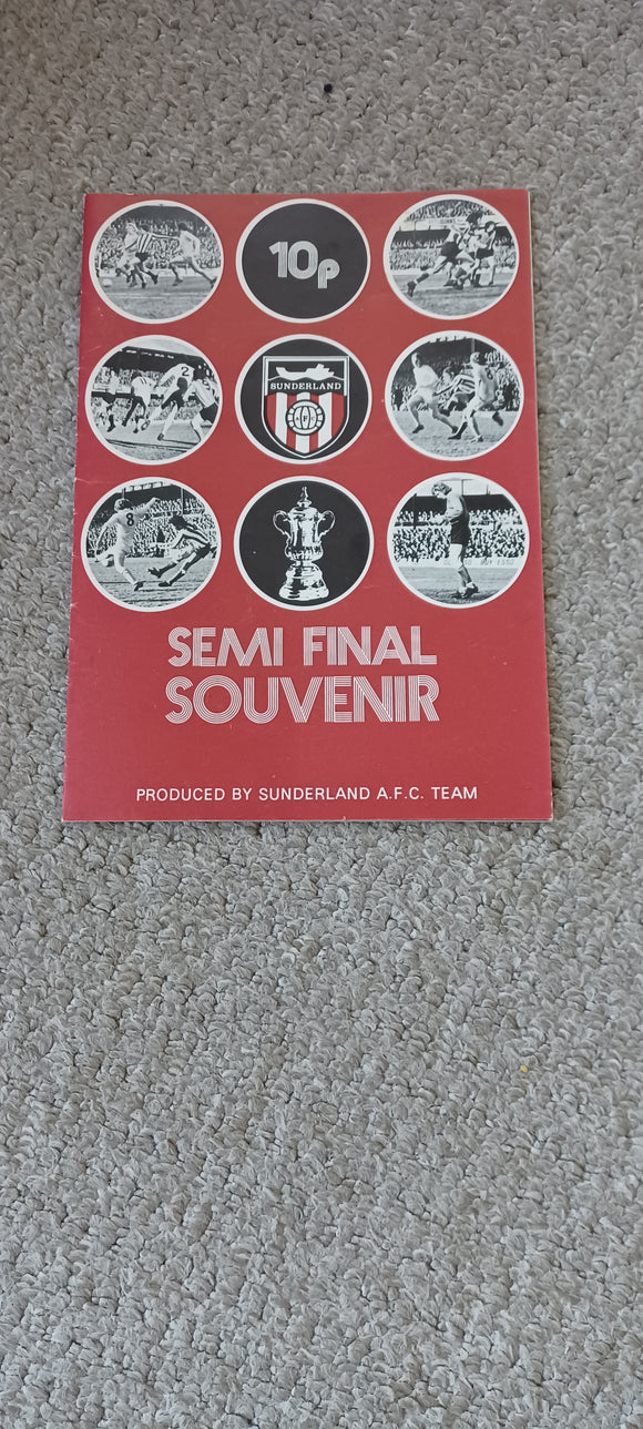 Sunderland 1973 Fa Cup Semi Final Souvenir