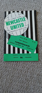 Newcastle Utd v Hibernian Mid season friendly 1967/8