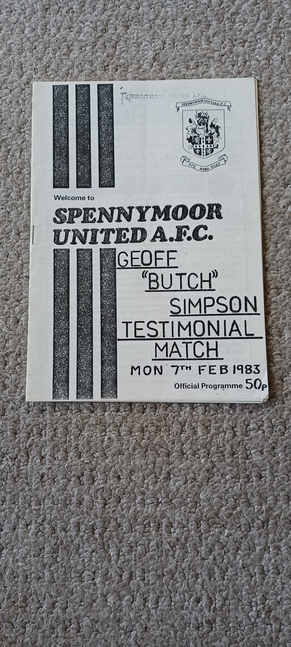 Spennymoor Utd G Butch Testimonial Match 1983