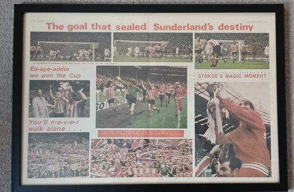 Sunderland 1973 FA Cup Final Framed Montage