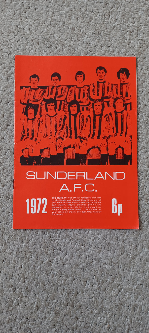 Sunderland 1972/3 Handbook RARE