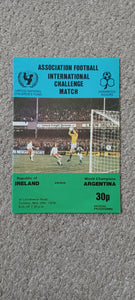 Republic of Ireland v Argentina 1979