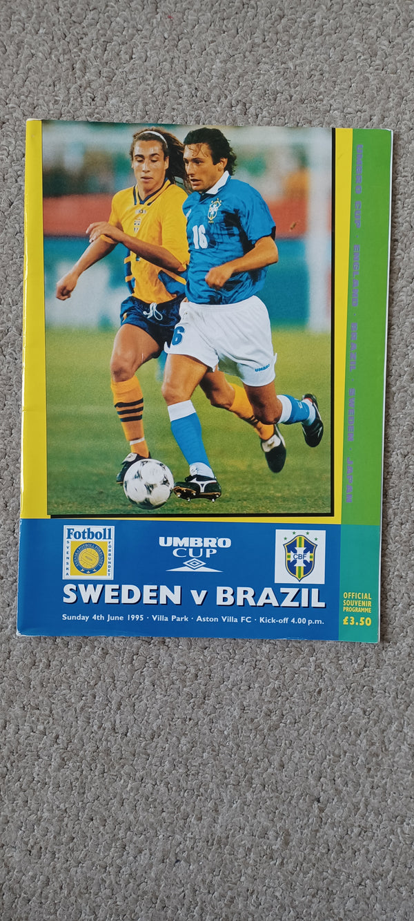 Sweden v Brazil 1995 Umbro Cup at Villa Park