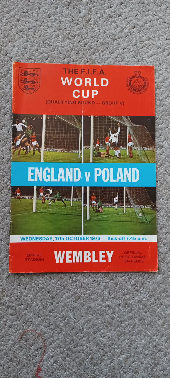England v Poland 1973 WCQ