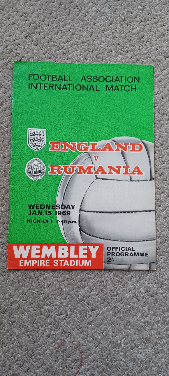 England v Rumania 1969