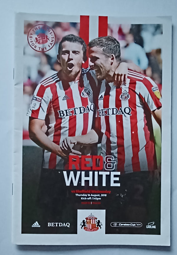 Sunderland v Sheffield Wednesday 2018/19 Carabao Cup 1st round