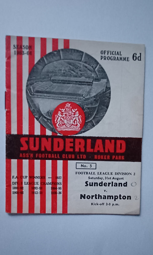 Sunderland v Northampton Town 1963/4