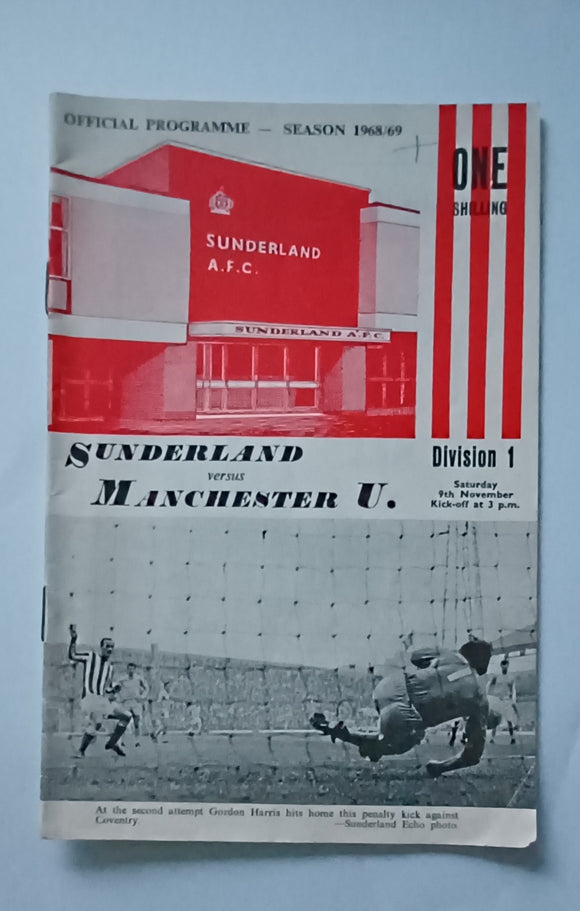 Sunderland v Manchester United 1968/9