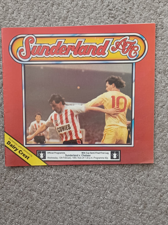 Sunderland v Chelsea 1984/5 FLC Semi final 1st leg