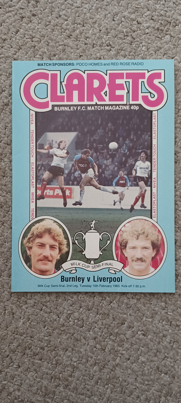 Burnley v Liverpool 1982/3 FLC Semi final 2nd leg