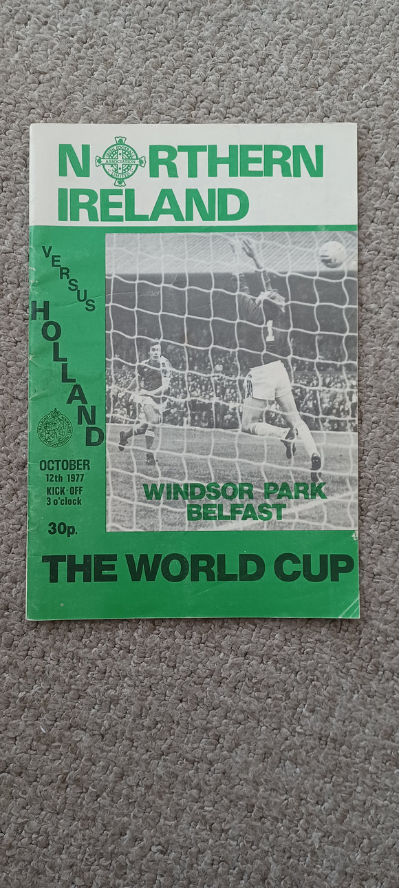Northern Ireland v Holland 1977 World Cup Qualifier