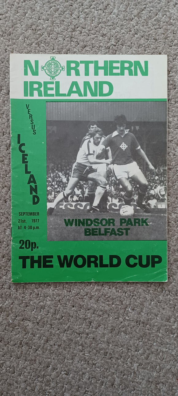 Northern Ireland v Iceland 1977 World Cup Qualifier