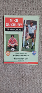 Manchester United v Manchester City Mike Duxbury Testimonial 1989