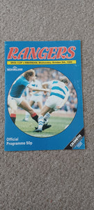 Rangers v Hibernian Skol Cup 1985/6