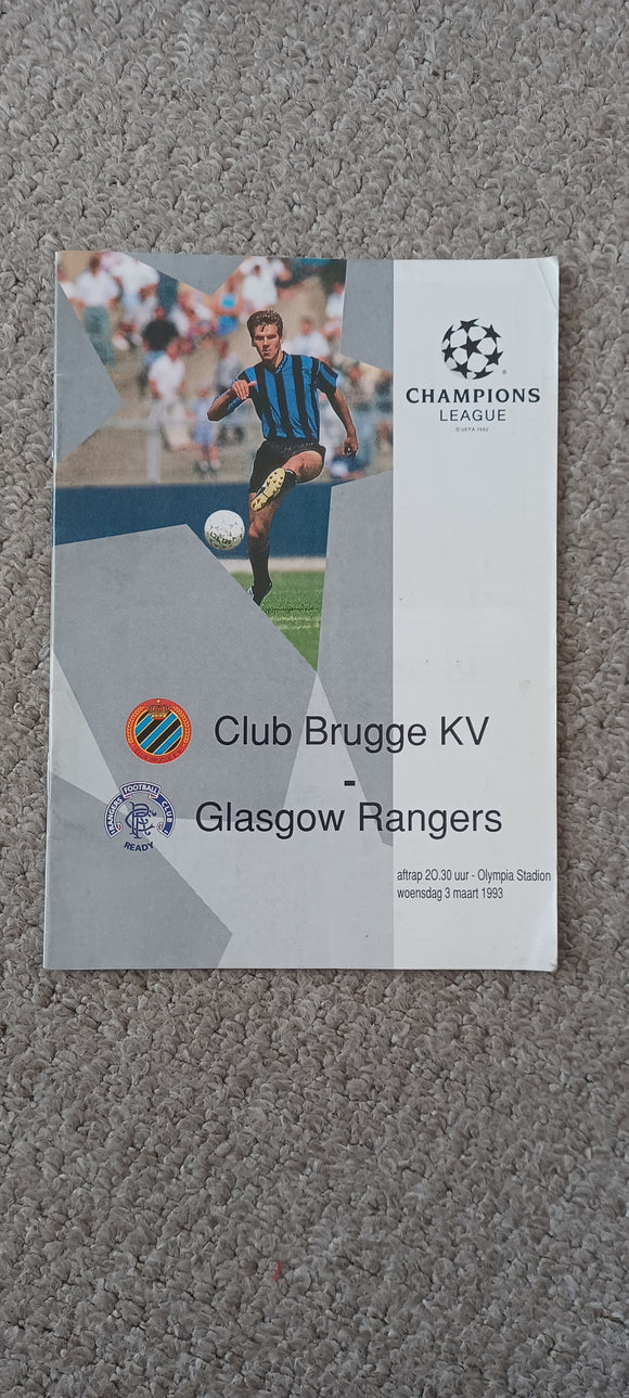 Club Brugge v Rangers 1992/3 Champions League
