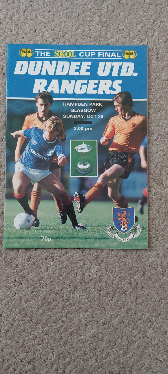 Rangers v Dundee Utd LC Semi Final 1984/5
