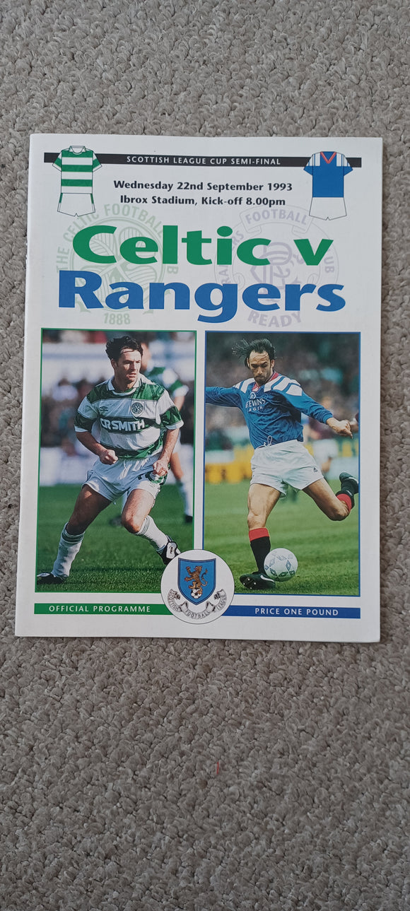 Rangers v Celtic LC Semi Final 1993/4