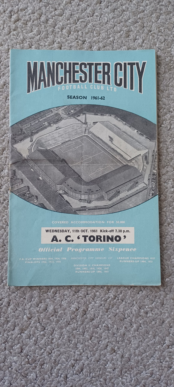 Manchester City v A.C Torino 1961/2 Friendly