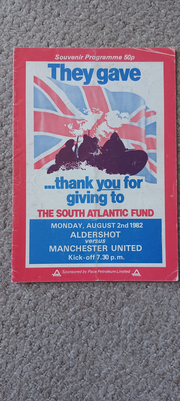 Aldershot v Manchester United 1982 South Atlantic Fund Match