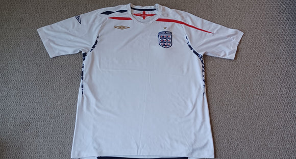England Home Shirt 2007/09 XL