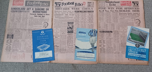 Everton v Sunderland Football Echo & Match Programme 1965/6