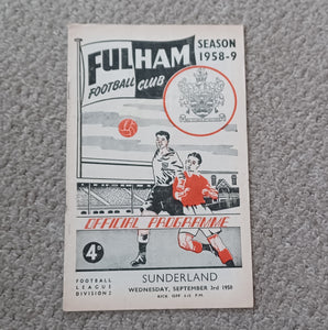 Fulham v Sunderland 1958/9