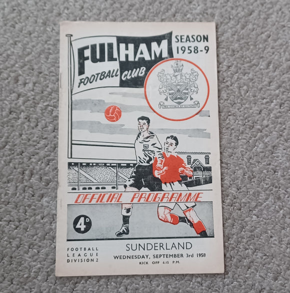 Fulham v Sunderland 1958/9