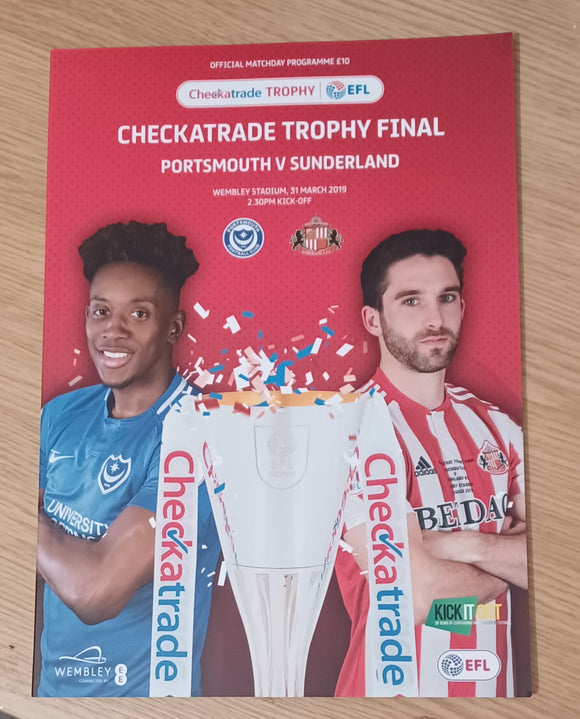 Portsmouth v Sunderland 2019 Checkatrade Trophy Final