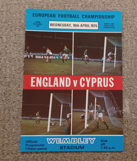 England v Cyprus 1975