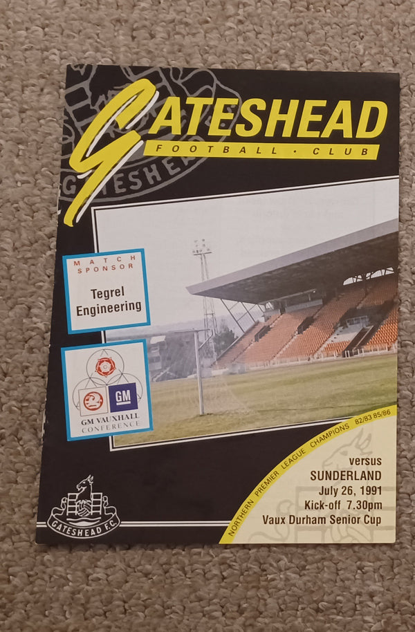 Gateshead v Sunderland 1991/2 Durham Senior Cup