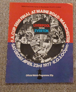 Liverpool v Everton 1977 FA Cup Semi Final