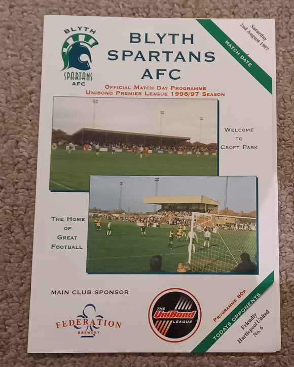 Blyth Spartans v Hartlepool Utd pre season 1997/8