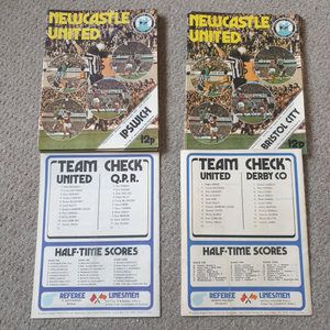 Newcastle United Home Programmes 1976/7 Complete