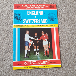 England v Switzerland 1971