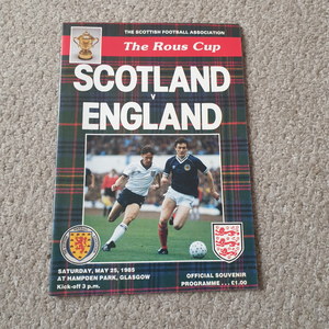 Scotland v England Rous Cup 1985