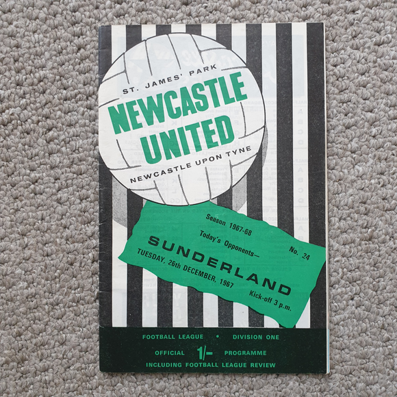 Newcastle Utd v Sunderland 1967/8